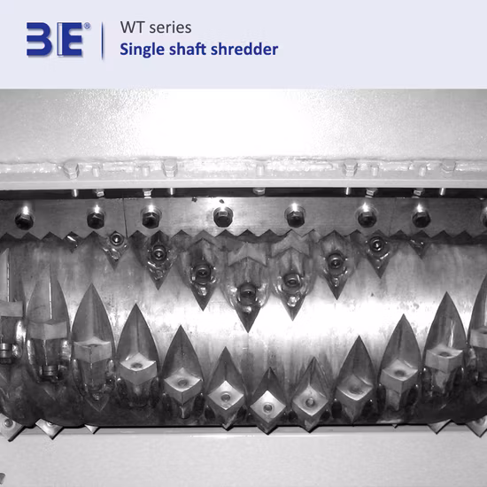 Bottiglie in PET Plastica PP PE Film Frantoio in metallo Carta Legno Plastica Macchina Riciclaggio Macchinari Singolo albero Trituratore Guanulatore Pianta