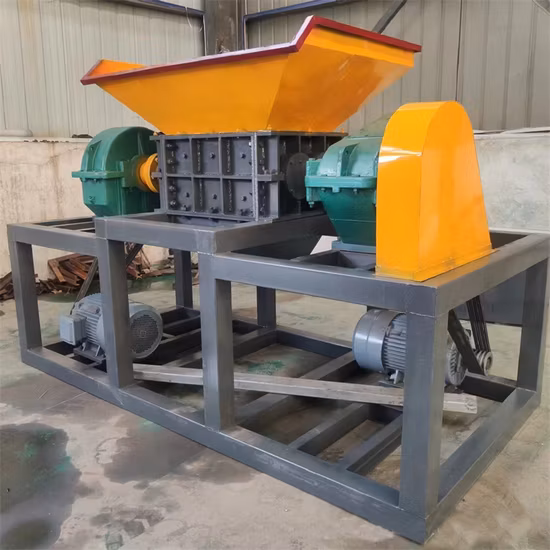 Double Shaft Scrap Copper Wire Recycling Electrical Copper Cable Iron Steel Metal Cans Shredder