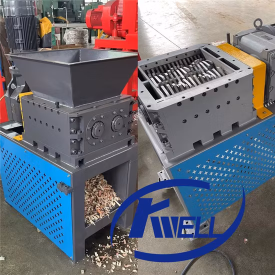 Frantoio per trituratore per riciclaggio di gomma per carta in metallo, vetro, certificato CE, con controllo PLC certificato CE